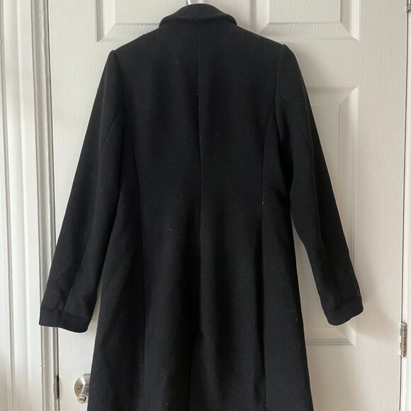 Long black wool coat Stradivarius - Picture 2 of 3